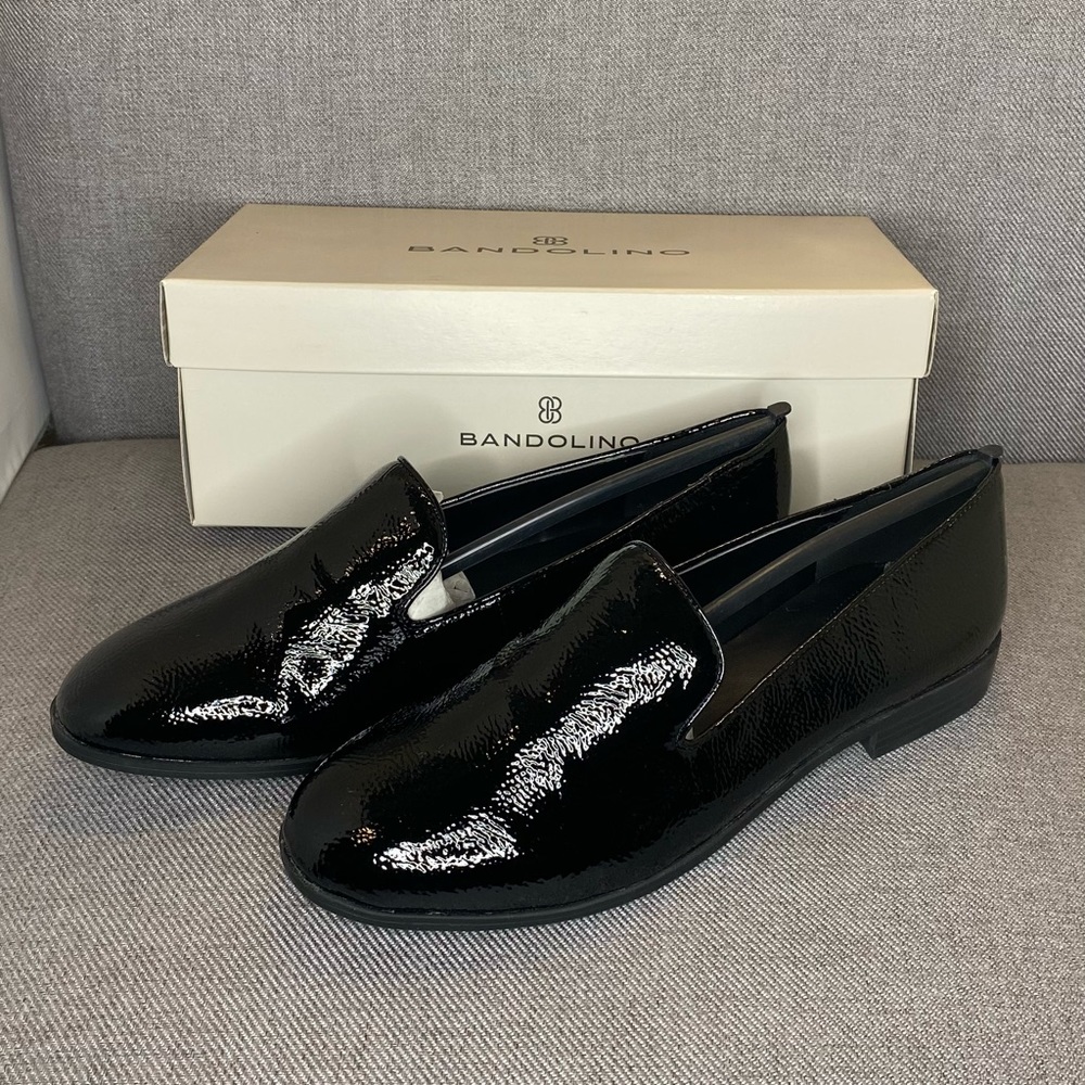 NIB! Bandolino Lima3 Black Patent Loafers Women 9